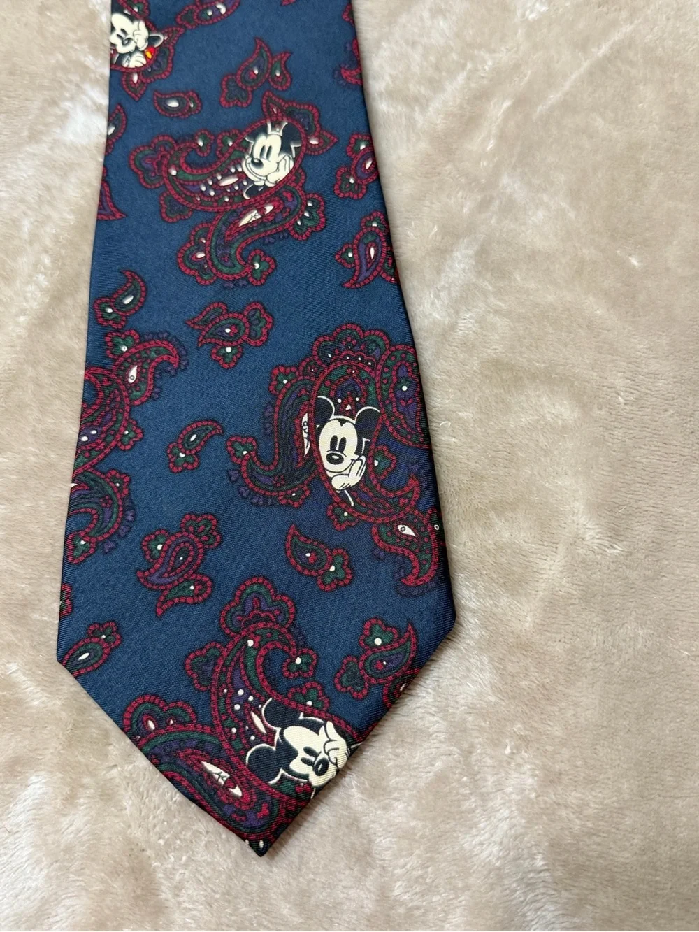 The Disney Store Paisley Mickey Mouse Hands 100% Silk Tie